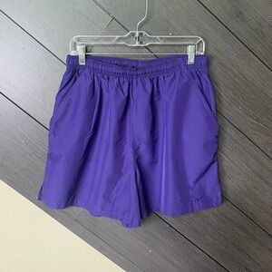Reebok Vintage Purple Nylon Athletic Shorts XL 90s Windbreaker Running Men's